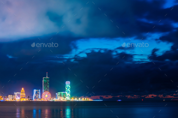 Batumi, Adjara, Georgia. Modern Architecture In Seafront Promena - Stock Photo - Images