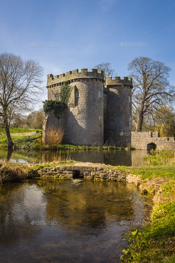Whittington Castle Shropshire England - Stock Photo - Images