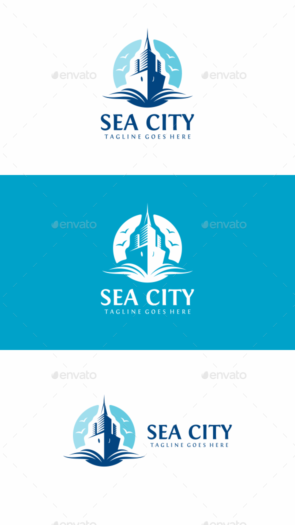 Sea Ciity Logo - Buildings Logo Templates