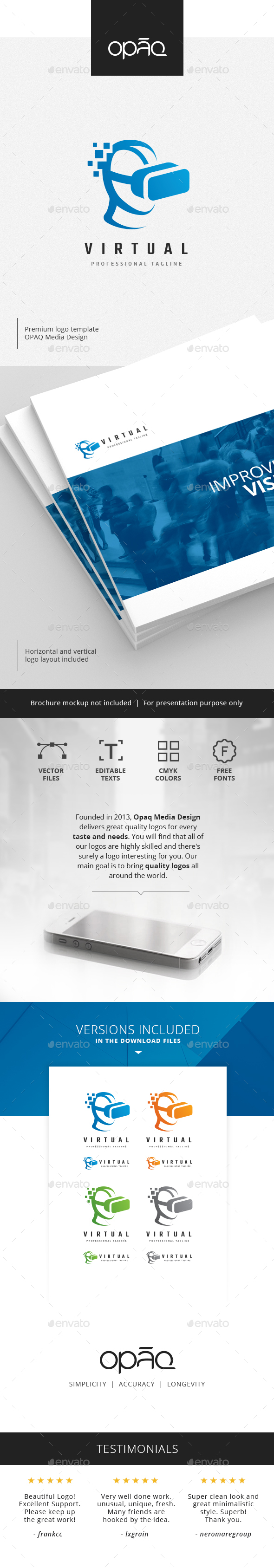 Virtual Reality Logo - Humans Logo Templates
