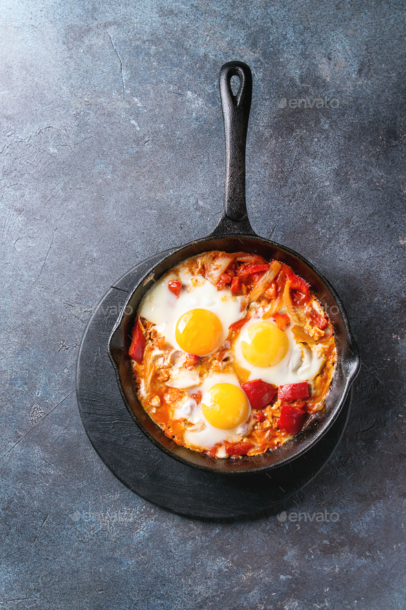 Fried egg with vegetables - Stock Photo - Images