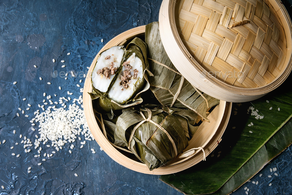 Rice piramidal dumplings - Stock Photo - Images