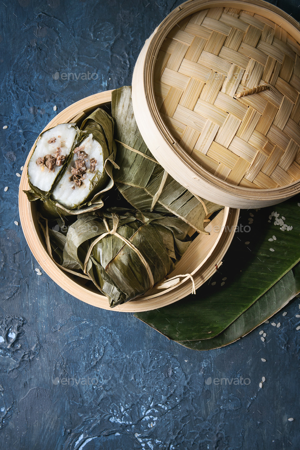 Rice piramidal dumplings - Stock Photo - Images