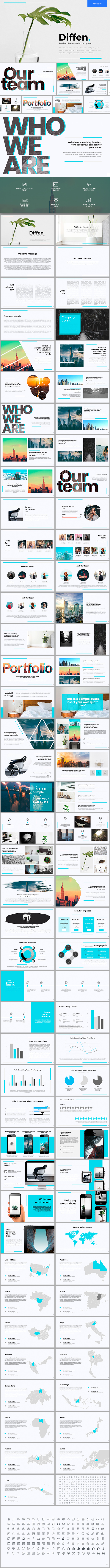 Diffen Keynote Template - Keynote Templates Presentation Templates