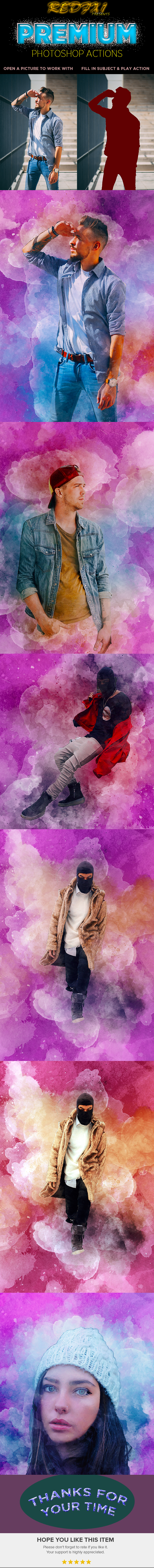 WaterColor Effect Ps - Actions Photoshop