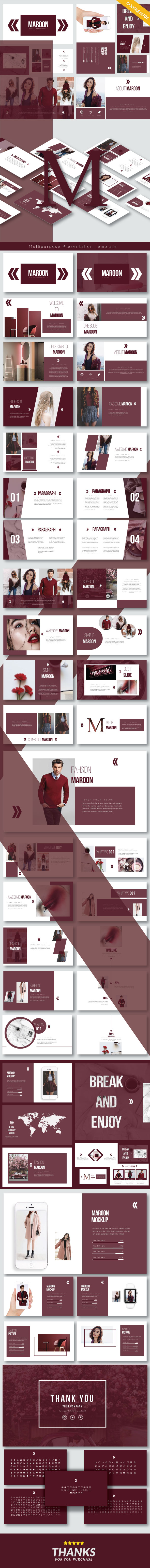 Maroon - Googleslide Templates - Google Slides Presentation Templates