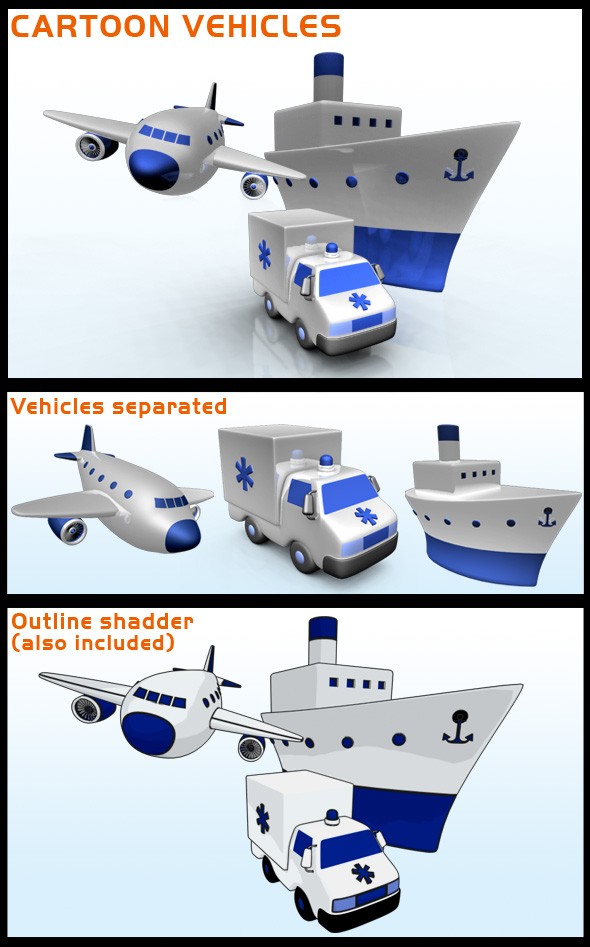 Cartoon Vehicles - 3Docean 80022