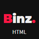 Binz - Parallax One Page Template - ThemeForest Item for Sale