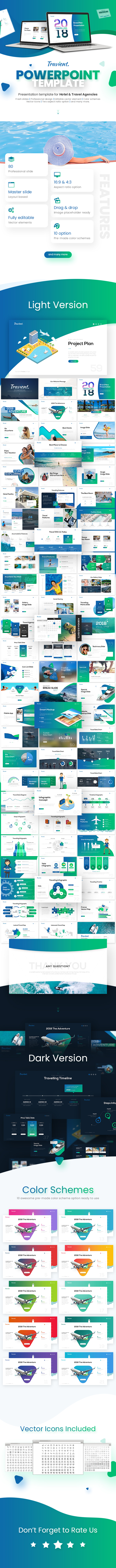 Travient Hotel & Travel Agency PowerPoint Template - PowerPoint Templates Presentation Templates