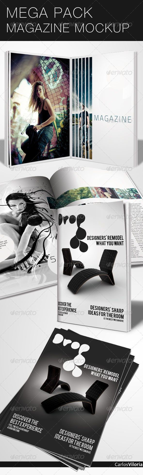 Mega Pack Magazine Mock-Up