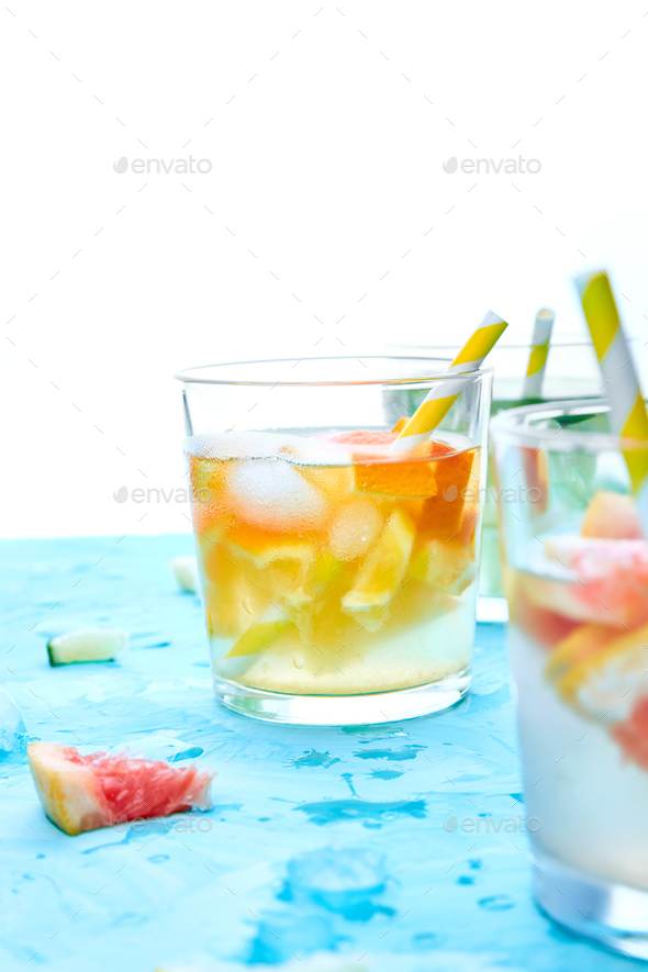 Healthy Detox citrus water or lemonade. - Stock Photo - Images