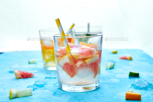 Healthy Detox citrus water or lemonade. - Stock Photo - Images