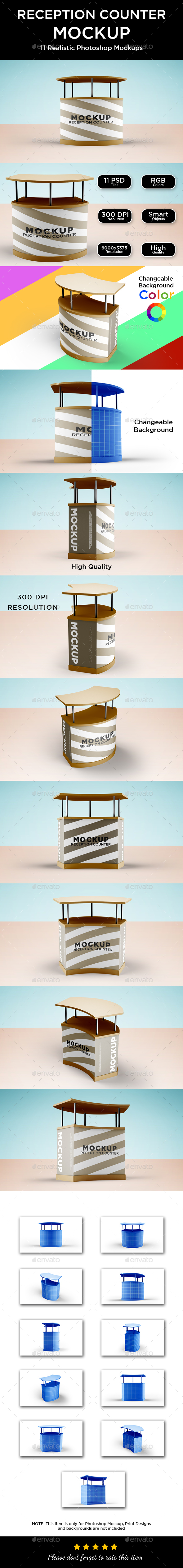 Reception Counter Mockup - Product Mock-Ups Graphics