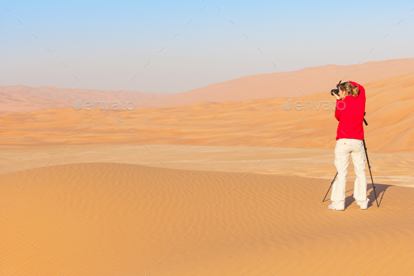 Photography in the Empty Quarter - Stock Photo - Images