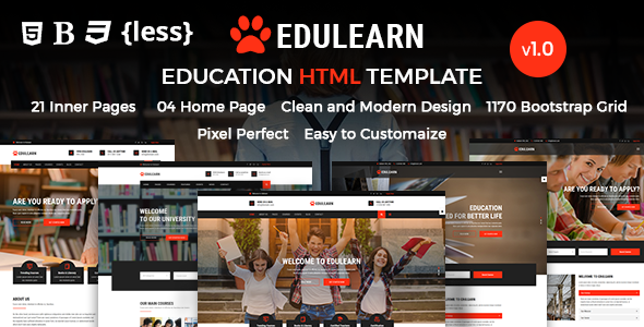 Edulearn Education Education Html Template Bootstrap4