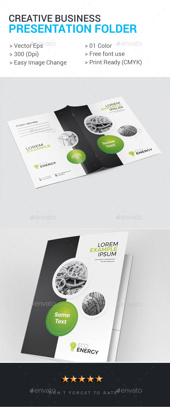 Creative Business Presentation Folder - Stationery Print Templates