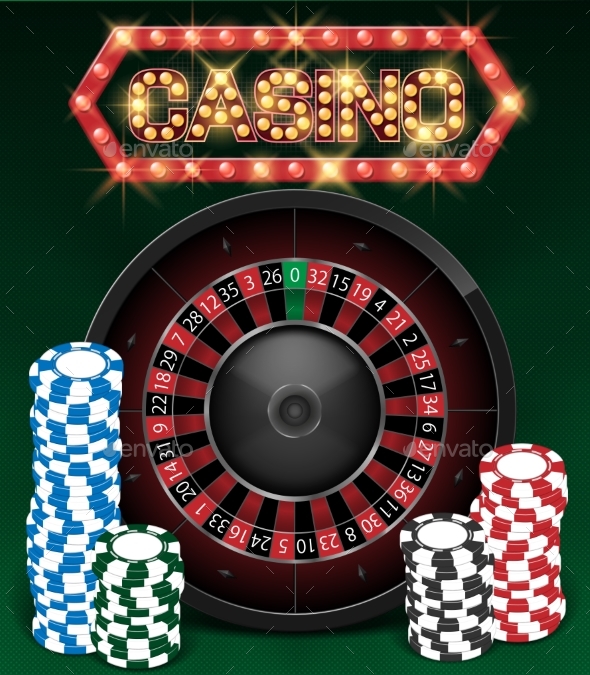 Casino Gambling Background Design with Realistic - Backgrounds Decorative