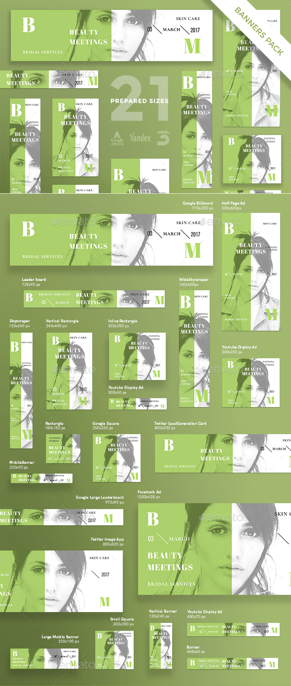 Beauty Meetings Banner Pack - Banners & Ads Web Elements