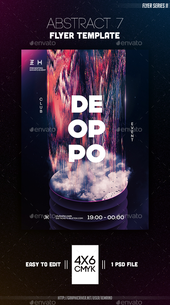Abstract 7 Flyer Template - Clubs & Parties Events