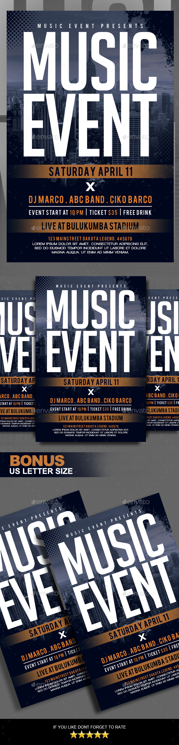 Music Event Flyer - Clubs & Parties Events