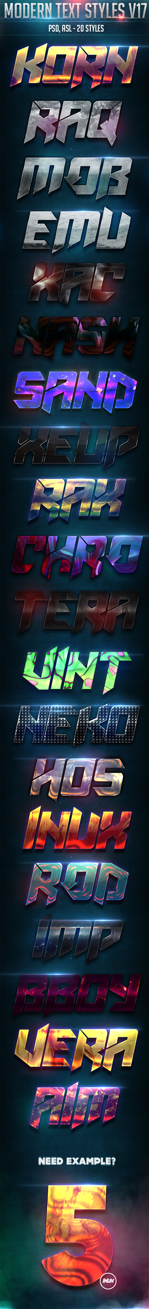 Modern Text Styles V17 - Text Effects Styles