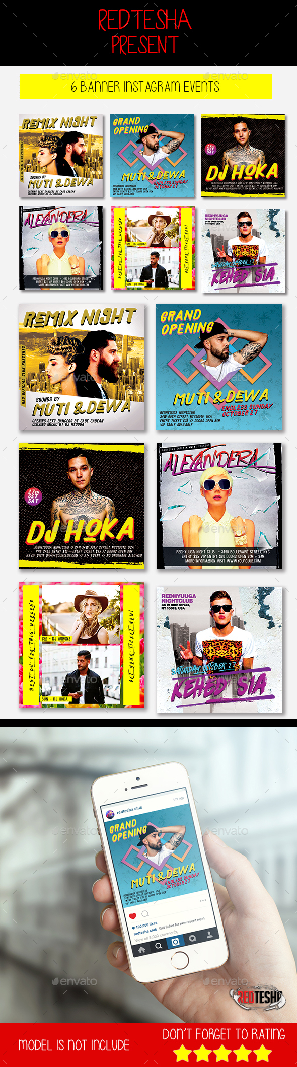 Instagram Banner Events - Banners & Ads Web Elements