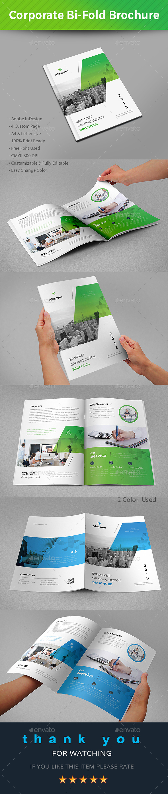 Corporate Bi-fold Brochure in Brochure Templates