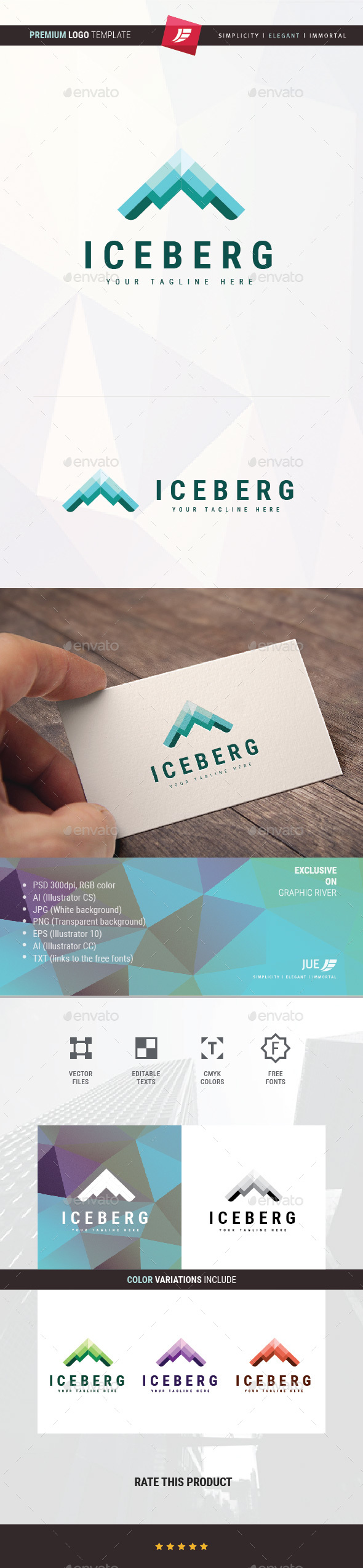 Iceberg Logo - Nature Logo Templates