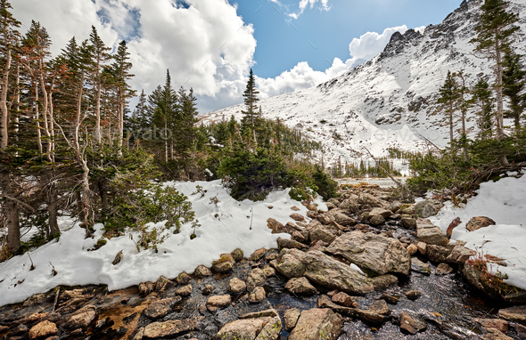 Lake Helene, Rocky Mountains, Colorado, USA. - Stock Photo - Images