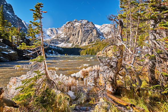 The Loch Lake, Rocky Mountains, Colorado, USA. - Stock Photo - Images