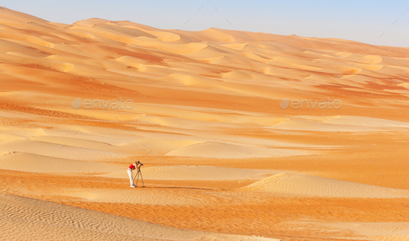 Photography in the Empty Quarter - Stock Photo - Images