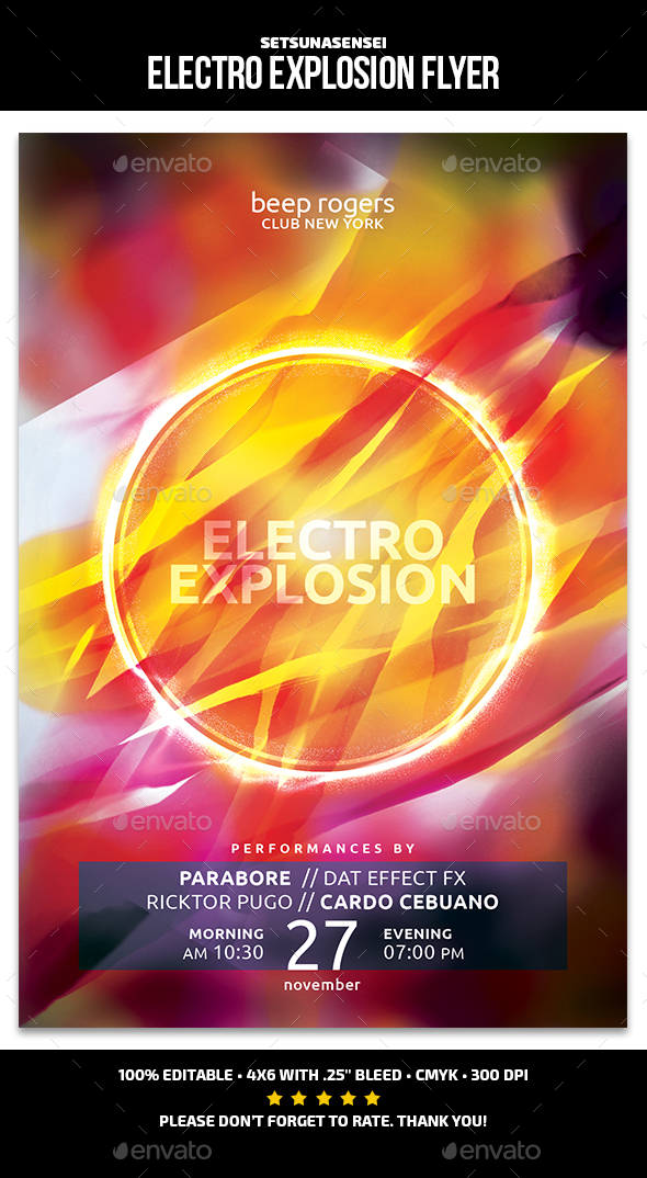 Electro Explosion Flyer - Events Flyers