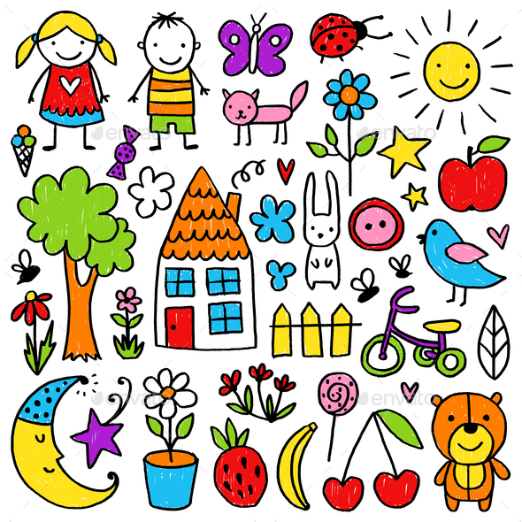 Hand Drawn Summer Elements - Seasons/Holidays Conceptual