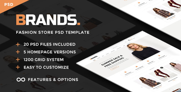 Brands - Commerce PSD Template - Retail PSD Templates