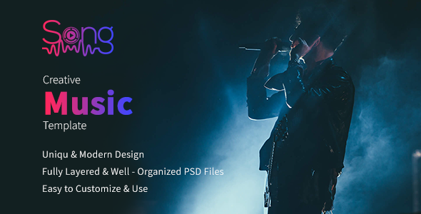Sing - Music PSD Template - Entertainment PSD Templates
