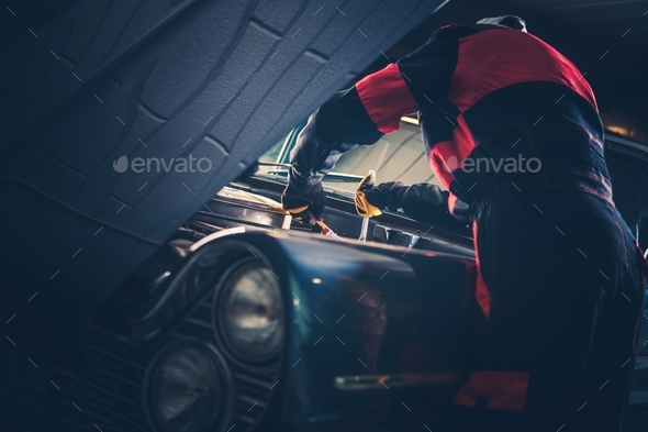 Classic Car Restoration Fix - Stock Photo - Images