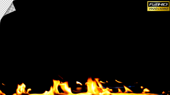 Realistic Fire Line in Super Slow Motion - Alpha Channel v.10