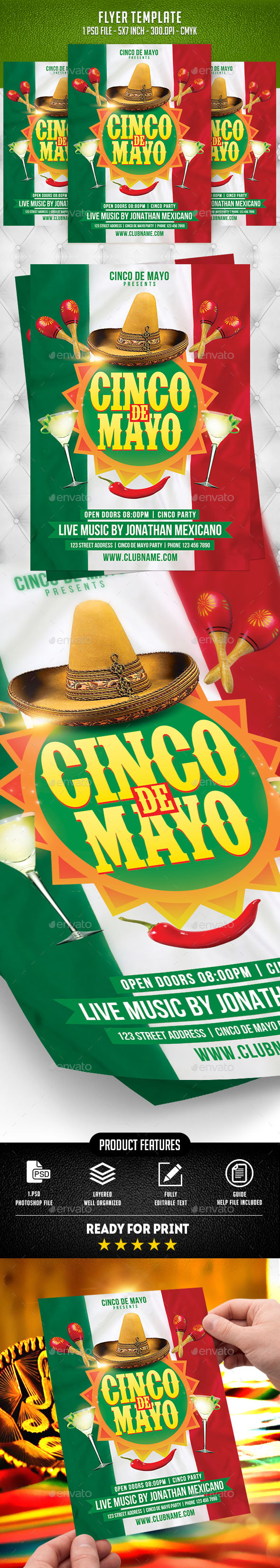 Cinco de Mayo Flyer Template - Events Flyers