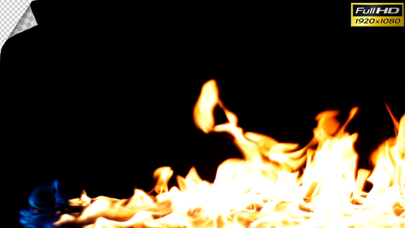 Realistic Fire Line in Super Slow Motion - Alpha Channel