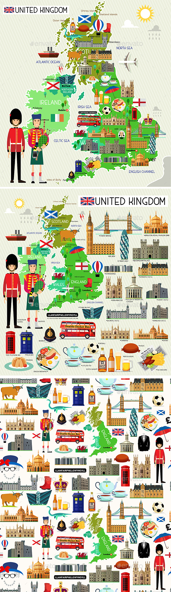 United Kingdom Travel Set - Travel Conceptual