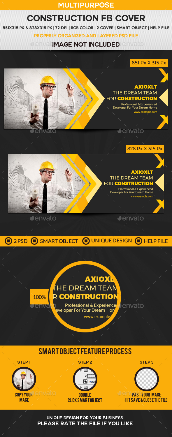 Construction Business Facebook Cover - Facebook Timeline Covers Social Media