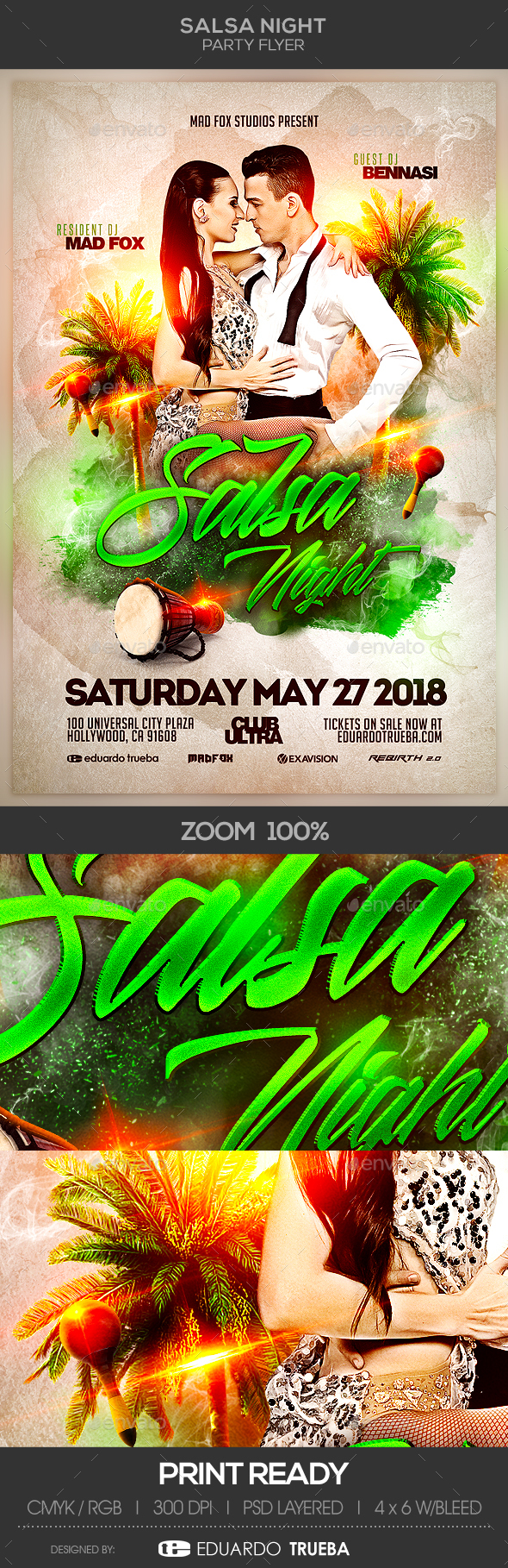 Salsa Night Party Flyer - Clubs & Parties Events