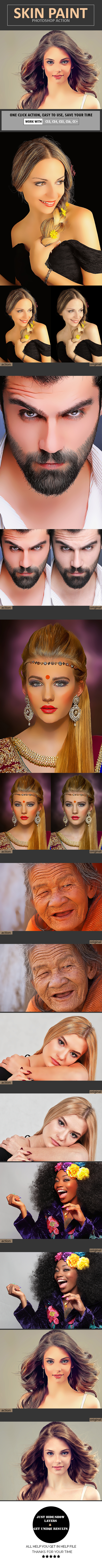 Skin Paint Photoshop Action - Photo Effects Actions