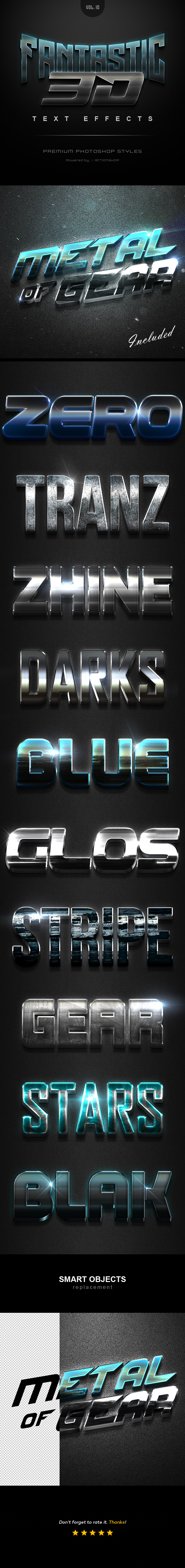 Fantastic 3D Text Effects Vol.10 - Text Effects Styles