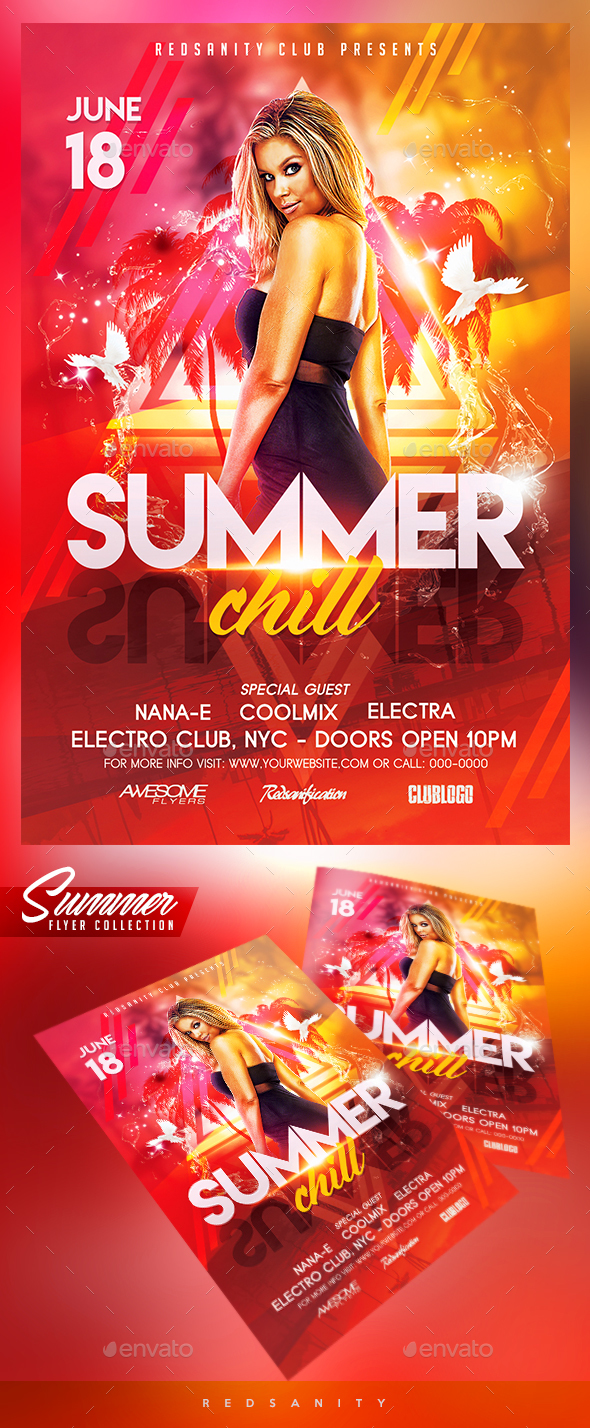 Summer Chill Flyer - Clubs & Parties Events