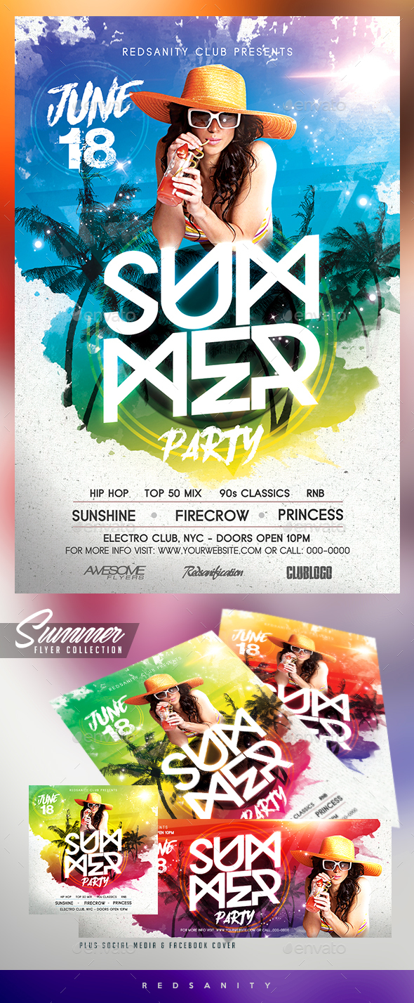 Summer Party Flyer - Clubs & Parties Events