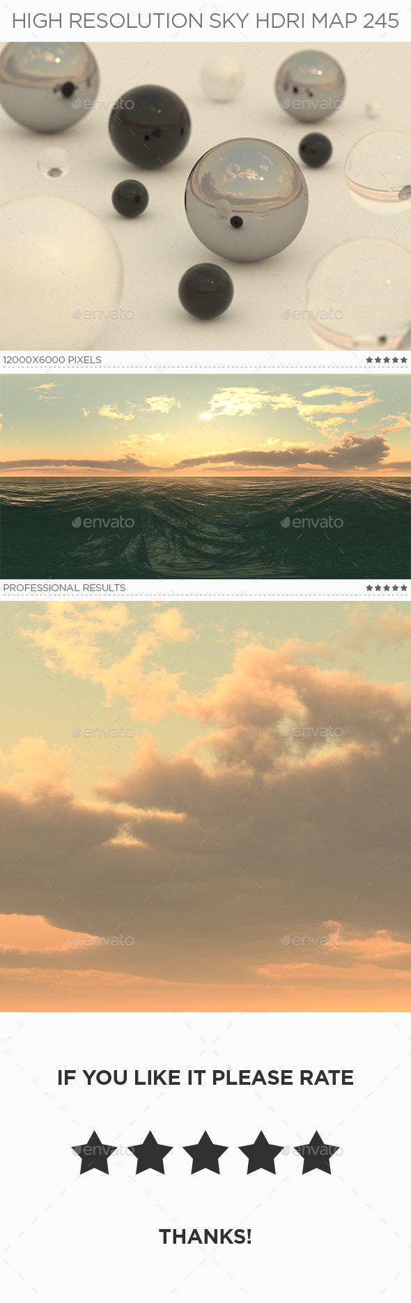 High Resolution Sky HDRi Map 245 - 3DOcean Item for Sale