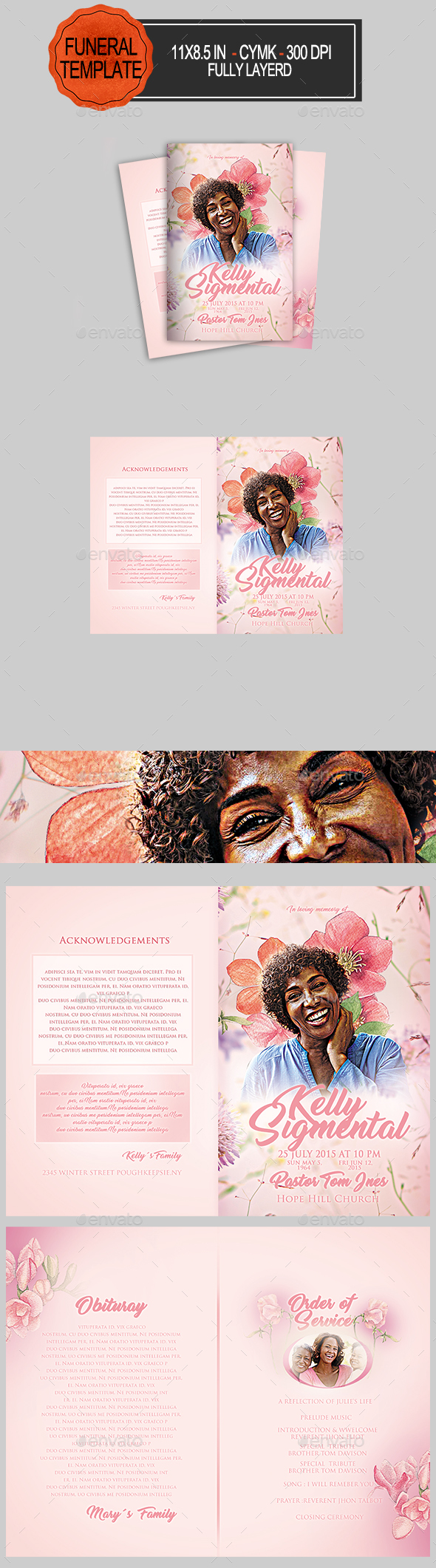Funeral Program Template - Informational Brochures