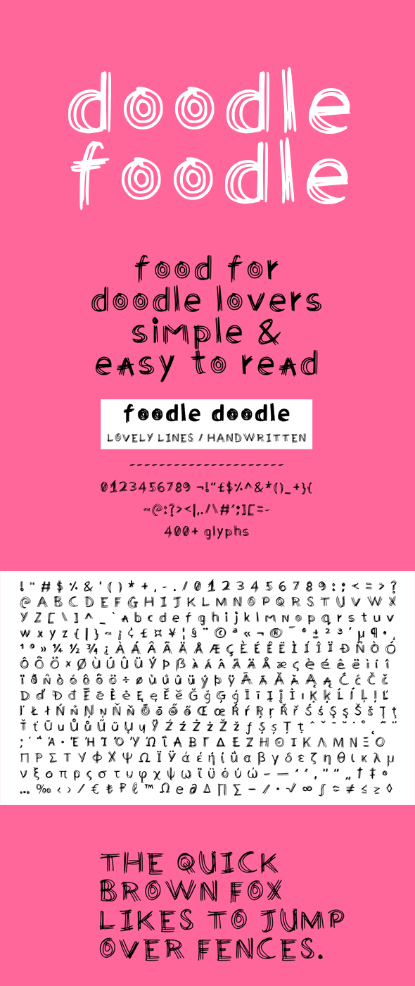 Foodle Doodle Font By Enib Graphicriver