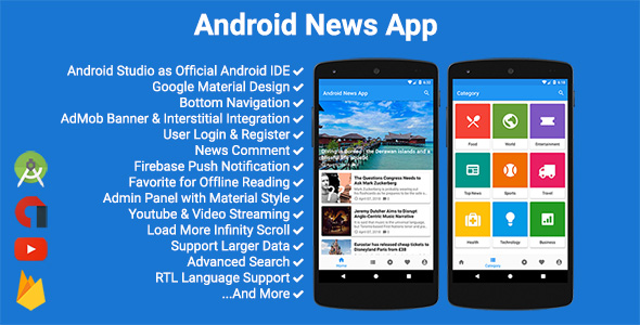 Android News App - CodeCanyon Item for Sale